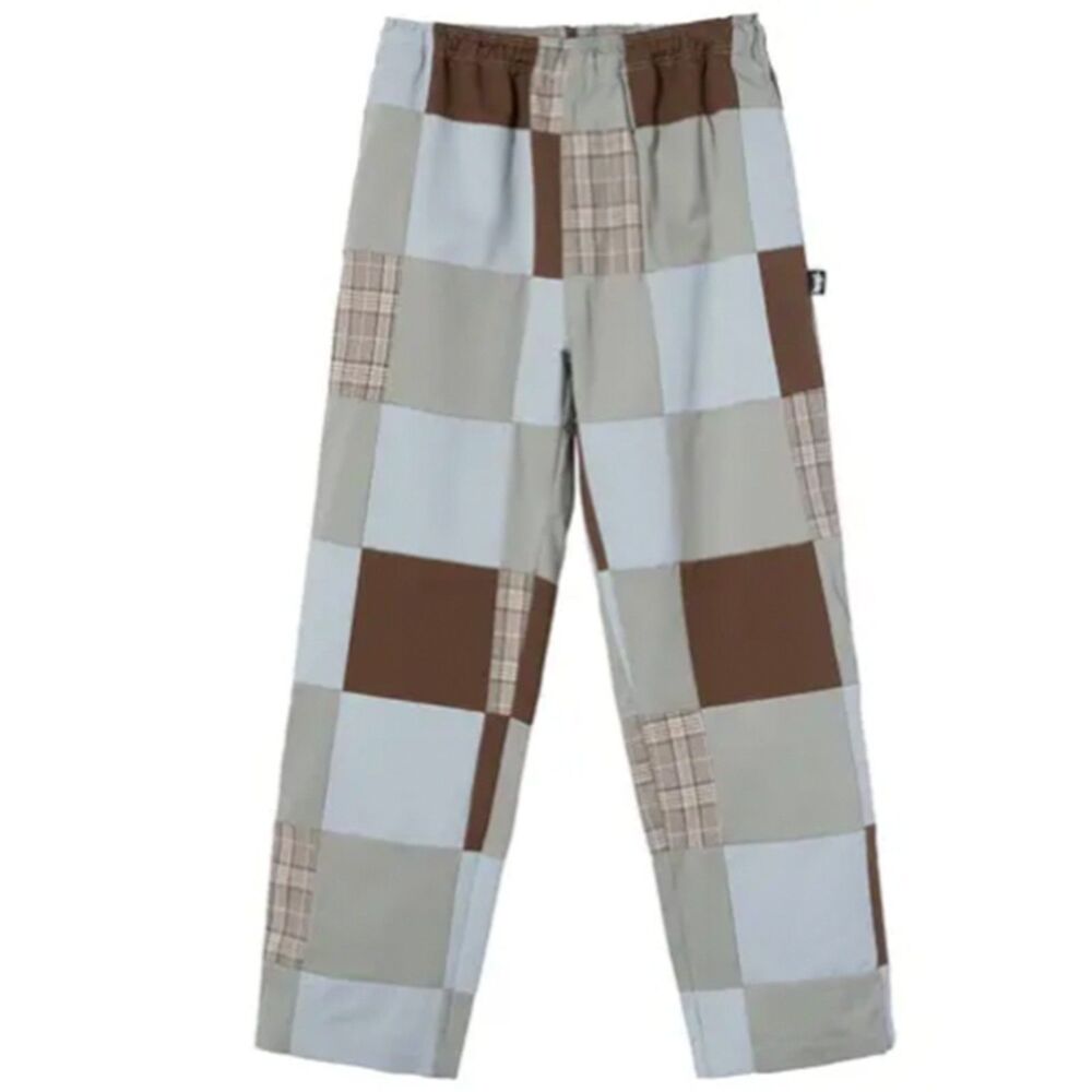 STUSSY PATCHWORK BEACH PANT Multicolor Corduroy with Pockets Size Small